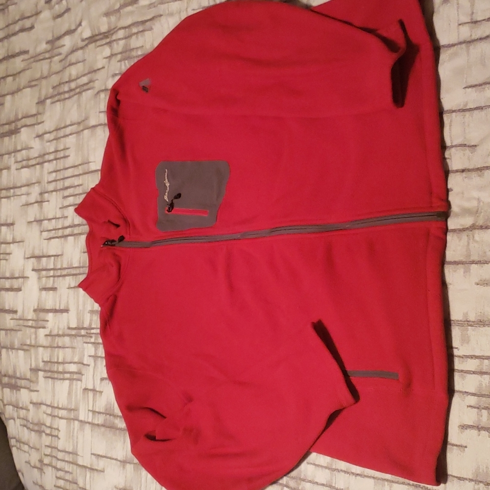 Red Eddie Bauer First Ascent Fleece Jacket